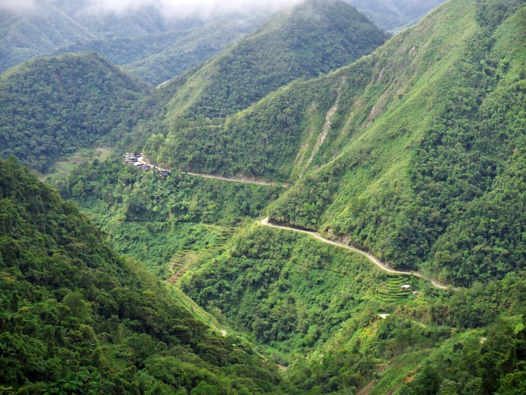 Road from Banaue to Batad in Ifugao Philippines