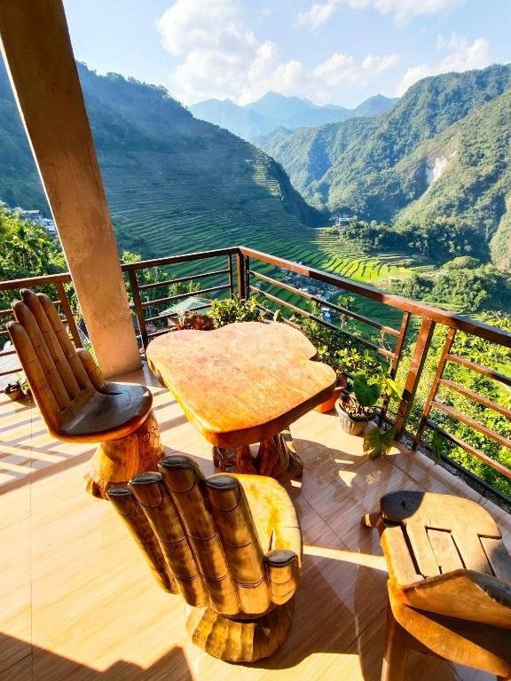 Batad guesthouse overlooking the rice terraces in Ifugao