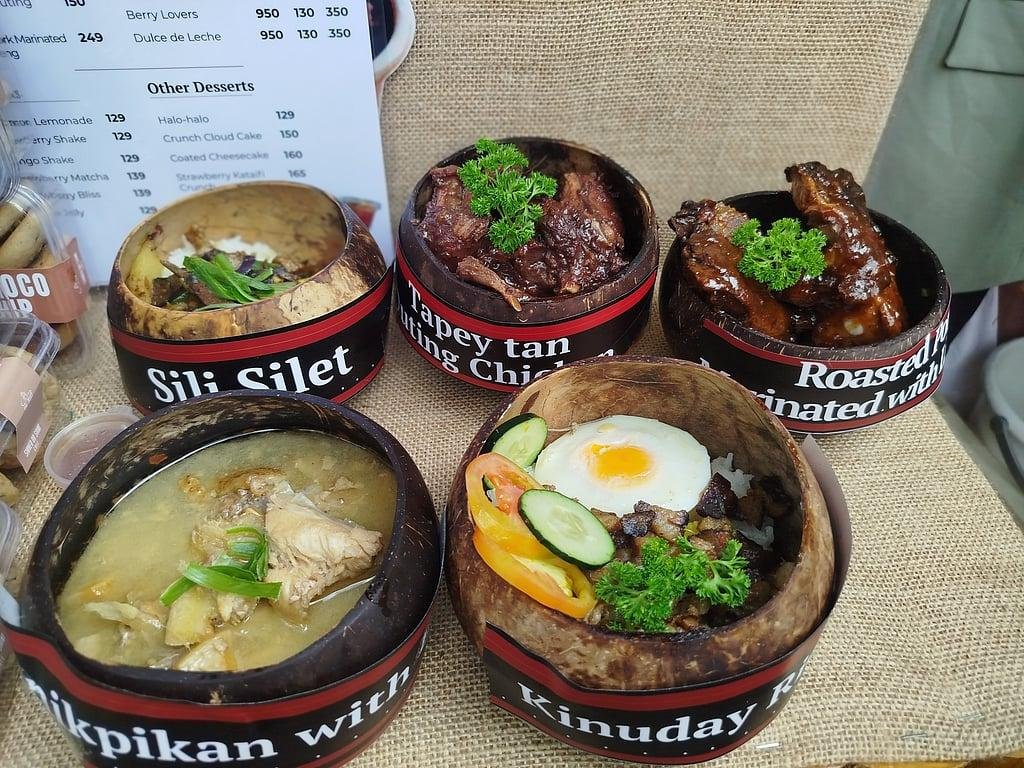 Traditional Ifugao food in Banaue Philippines
