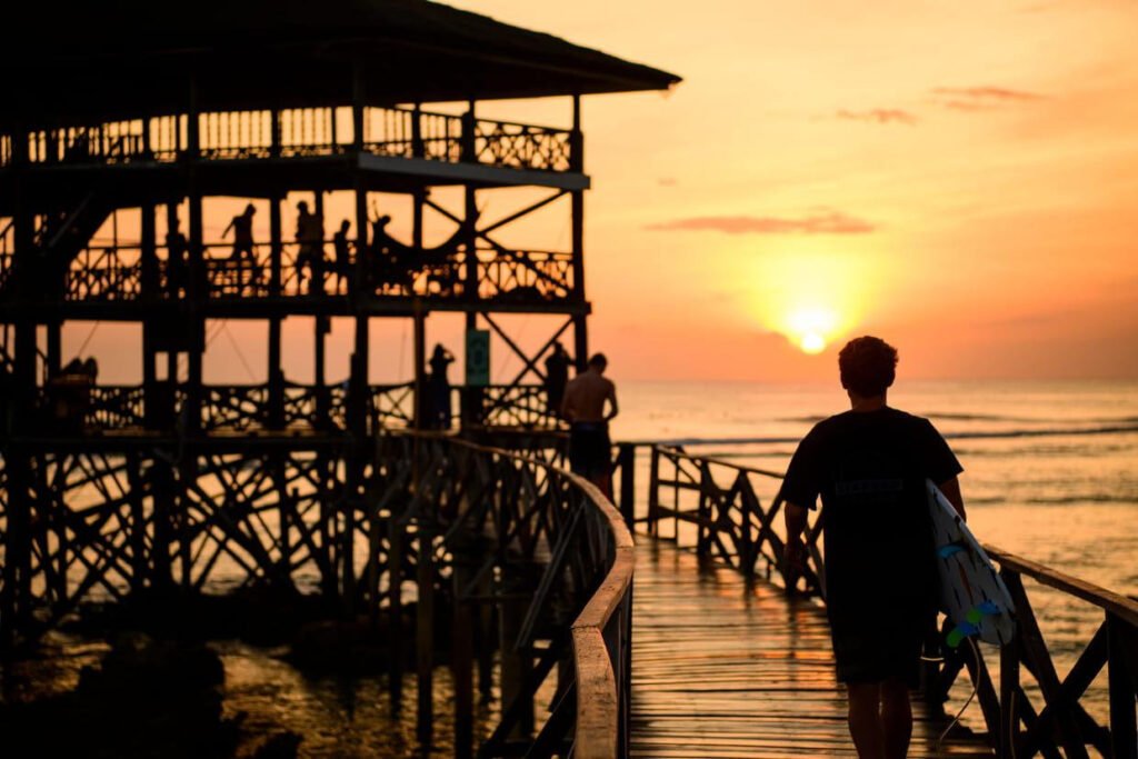 Siargao tropical sunset coastline