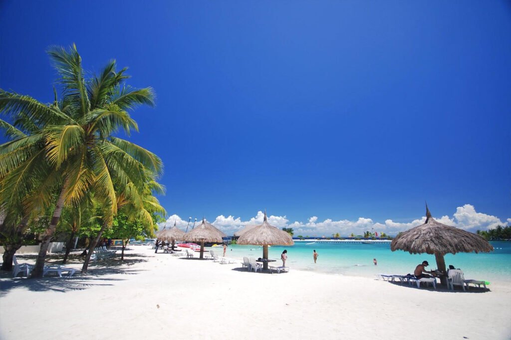 White beach in Mactan Island