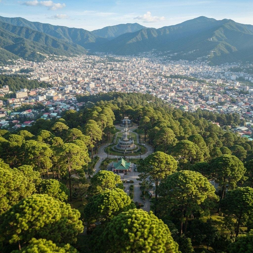 Burnham Park & Baguio Skyline