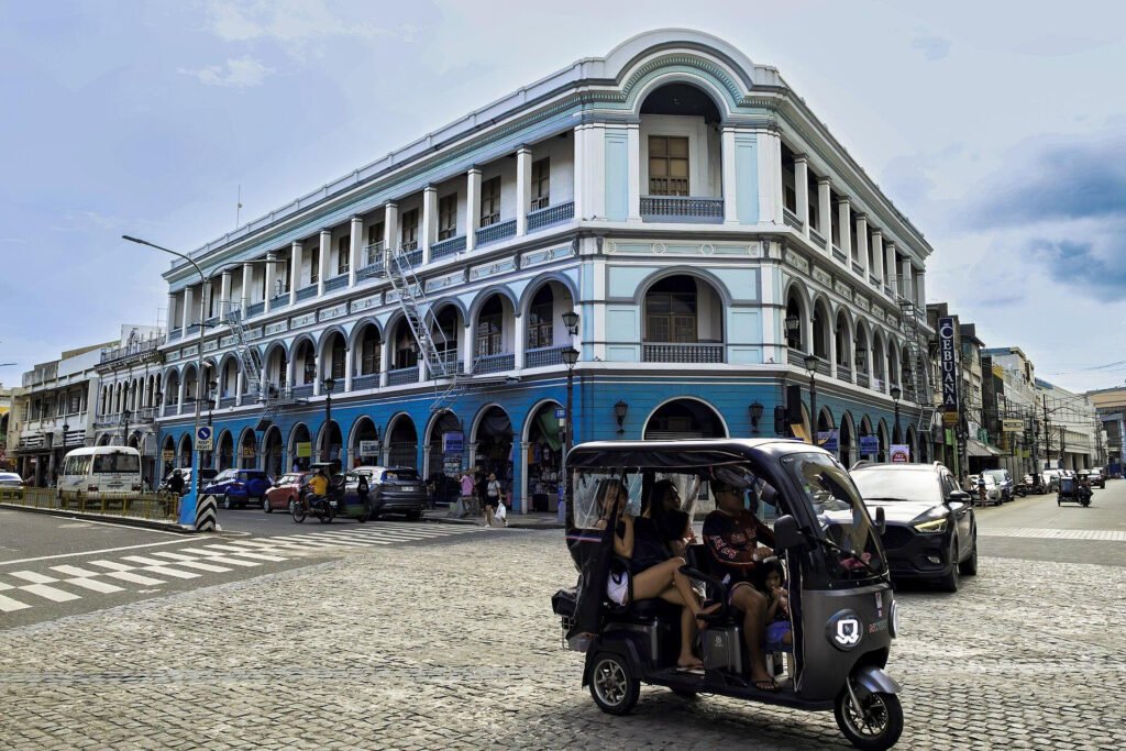 Historic heritage buildings along Calle Real in Iloilo City, Philippines