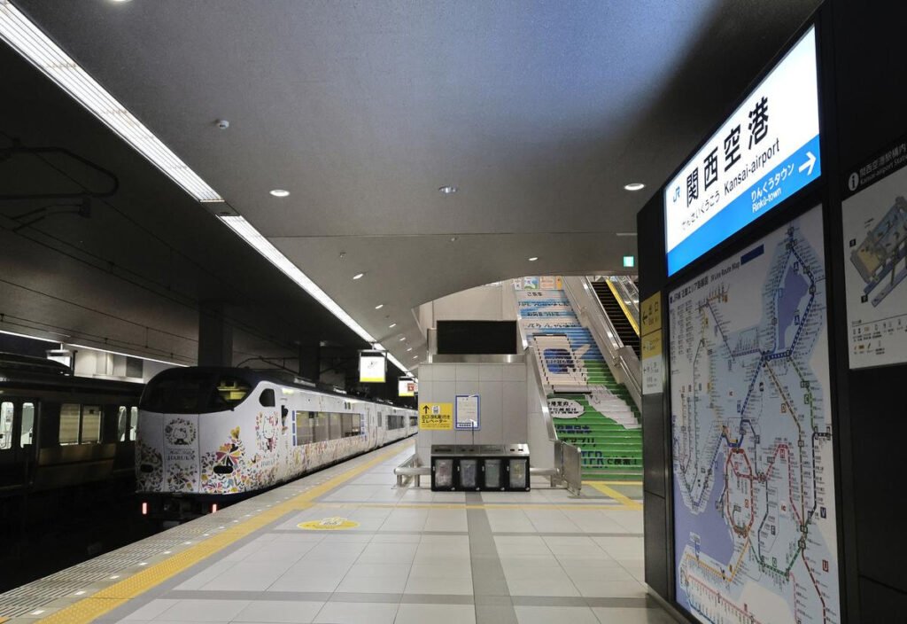 Kansai International Airport transportation area serving Osaka and the Kansai region