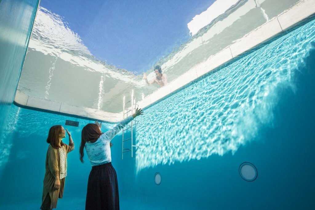 The Swimming Pool art installation at the 21st Century Museum of Contemporary Art Kanazawa