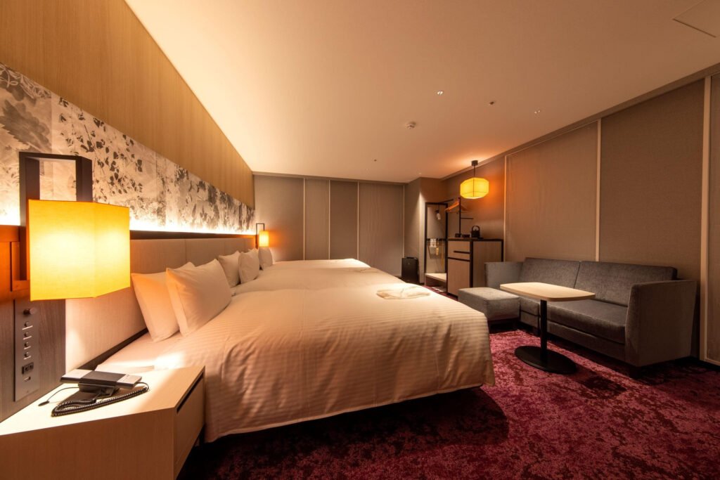 Modern hotel accommodation in central Kyoto Japan