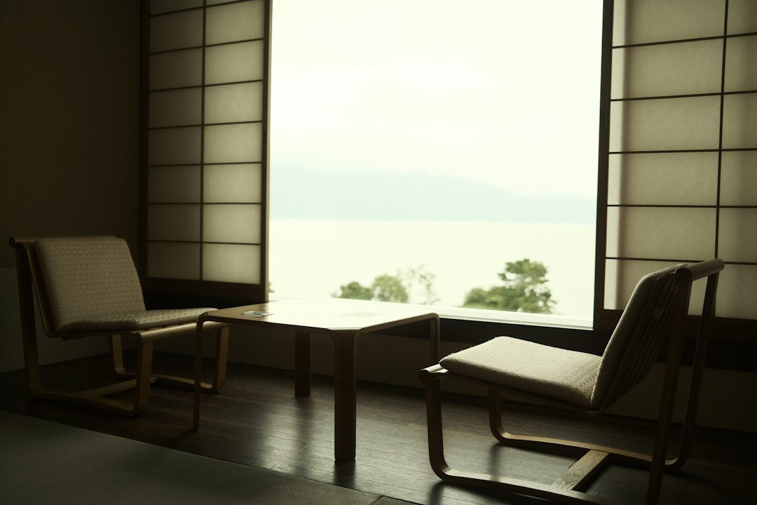 Illustrative Japanese-style room with shoji screens and window seating