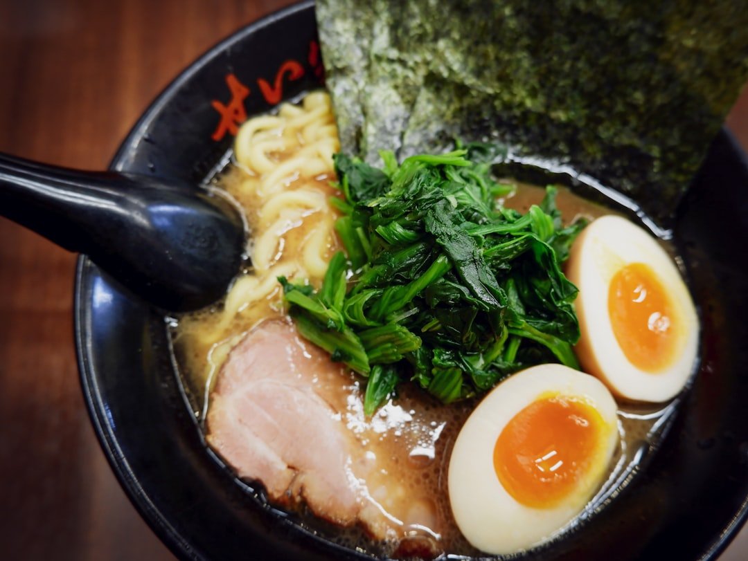 Illustrative Japanese ramen bowl for Fukuoka food planning