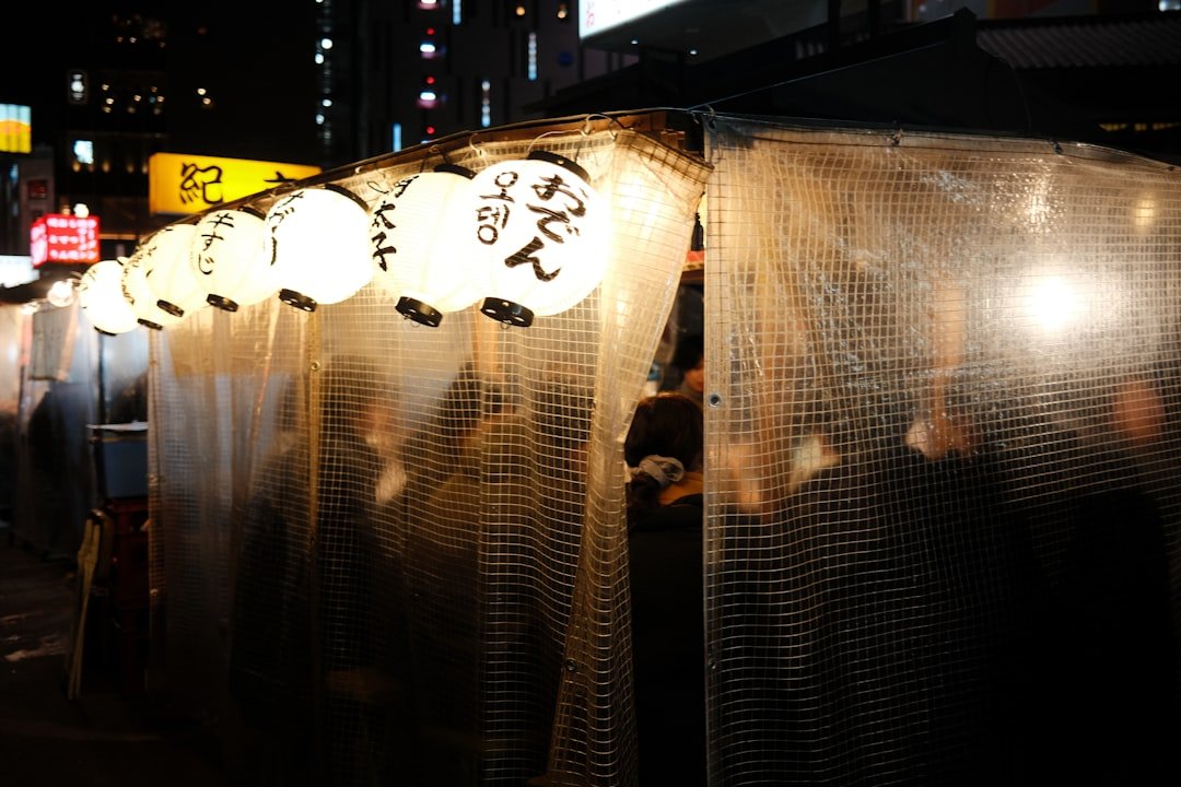 Fukuoka street-food stall and evening yatai atmosphere