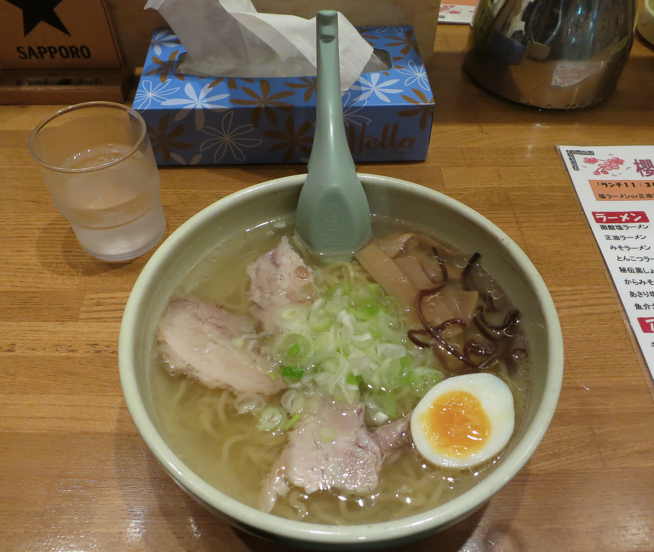 Illustrative bowl of Hakodate shio ramen