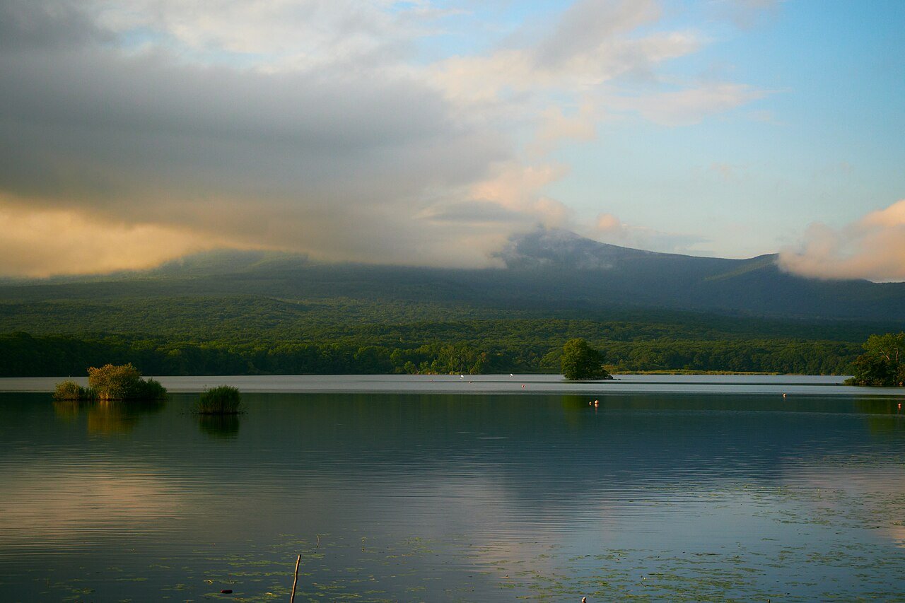 Lake and Mount Komagatake in Onuma Quasi-National Park