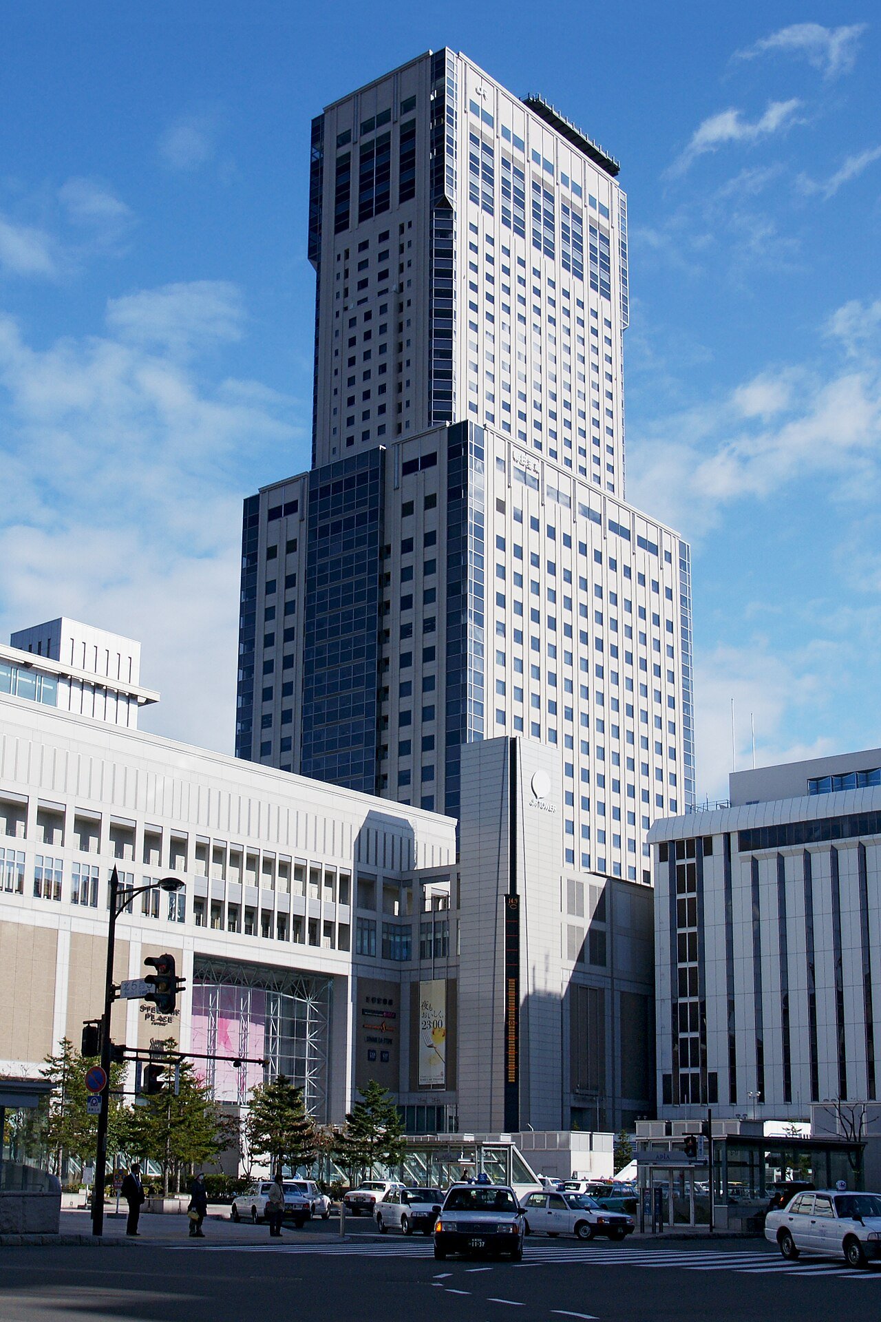 Archival exterior of JR Tower, which houses JR Tower Hotel Nikko Sapporo.