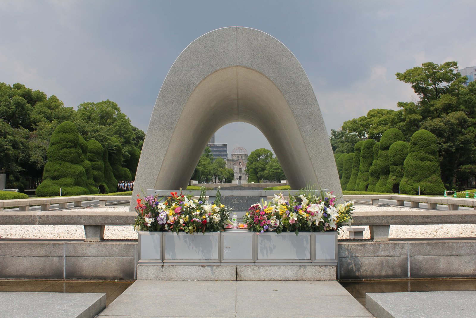 Memorial Cenotaph in Hiroshima Peace Memorial Park