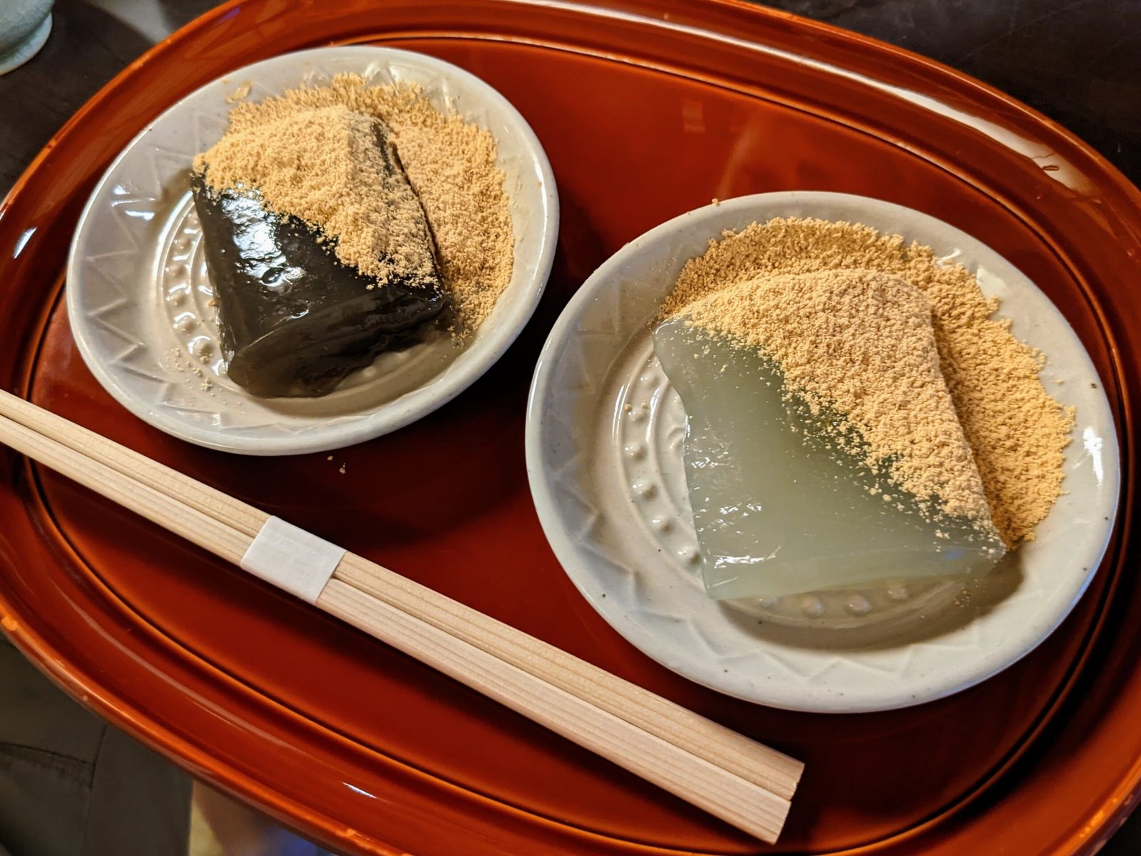 Warabimochi served at Senjuan Yoshimune in Nara